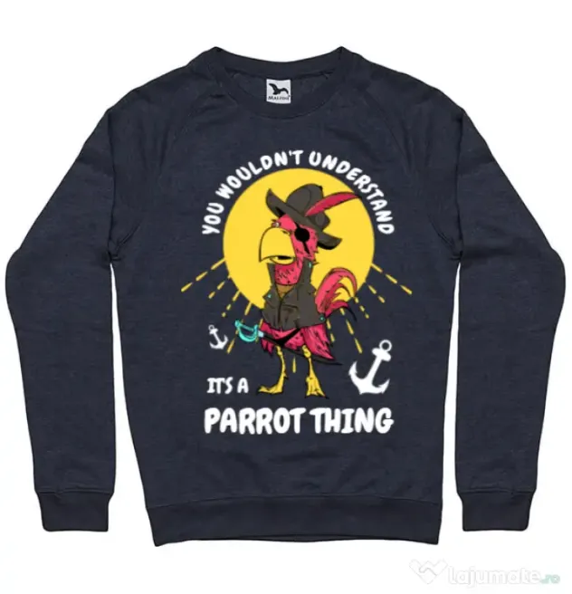 Bluza ADLER barbat It’s a parrot thing Denim inchis
