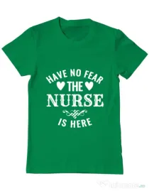 Tricou ADLER barbat The nurse is here Verde mediu
