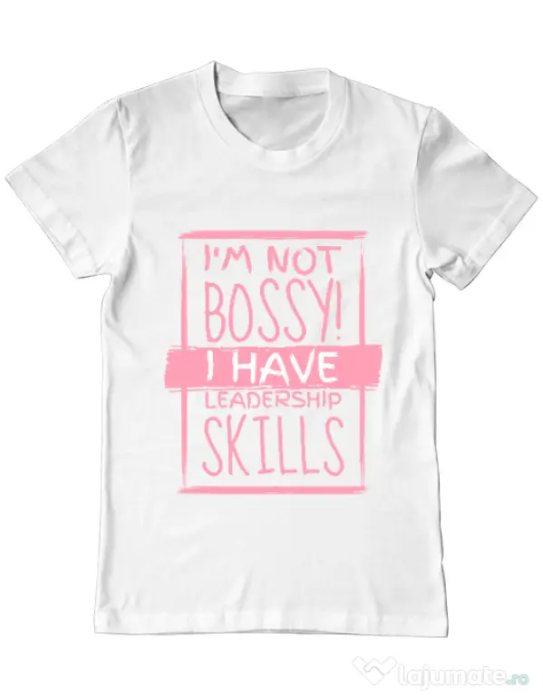 Tricou ADLER barbat I’m not bossy Alb