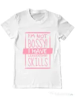 Tricou ADLER barbat I’m not bossy Alb