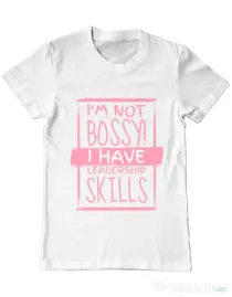 Tricou ADLER barbat I’m not bossy Alb