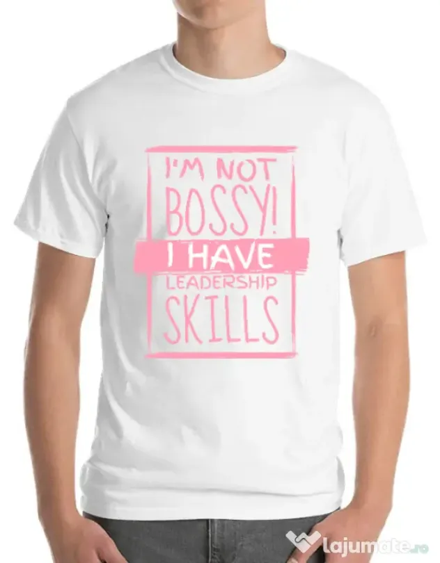 Tricou ADLER barbat I’m not bossy Alb