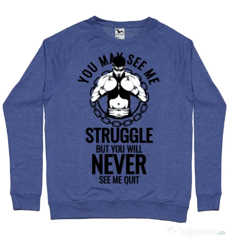 Bluza ADLER barbat Never quit Albastru melanj