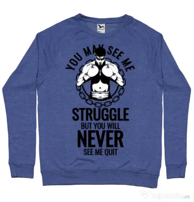 Bluza ADLER barbat Never quit Albastru melanj