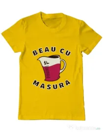 Tricou ADLER barbat Beau cu masura Galben