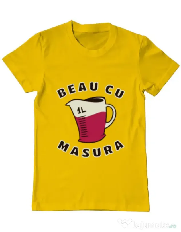 Tricou ADLER barbat Beau cu masura Galben