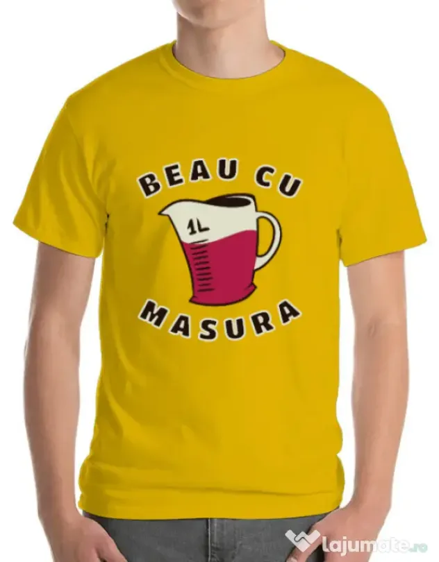 Tricou ADLER barbat Beau cu masura Galben