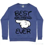 Bluza ADLER barbat Best girlfriend ever Albastru melanj