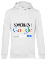 Hoodie barbat cu gluga I google myself Alb