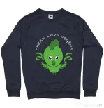 Bluza ADLER barbat Chicks love vegans Denim inchis