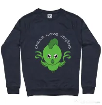 Bluza ADLER barbat Chicks love vegans Denim inchis