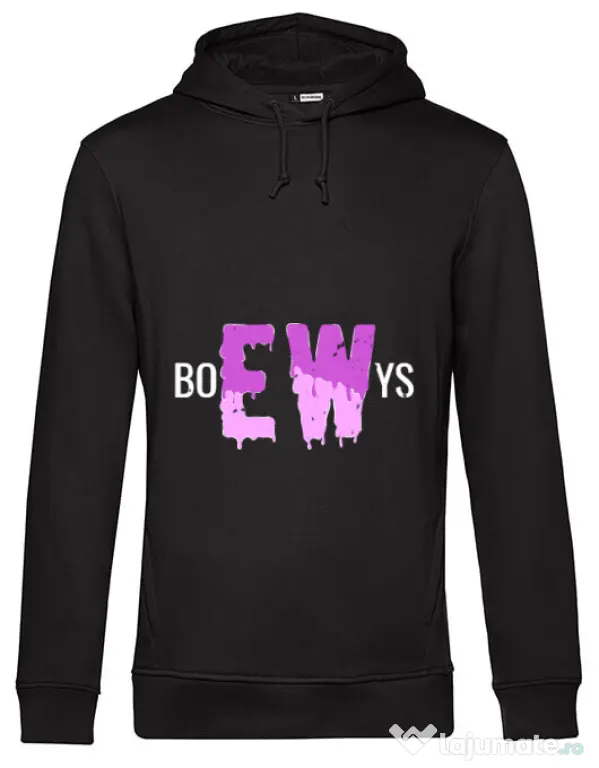 Hoodie barbat cu gluga Ew Negru