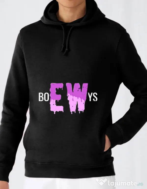 Hoodie barbat cu gluga Ew Negru