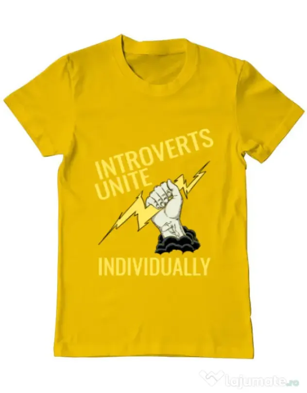 Tricou ADLER barbat Introverts unite Galben