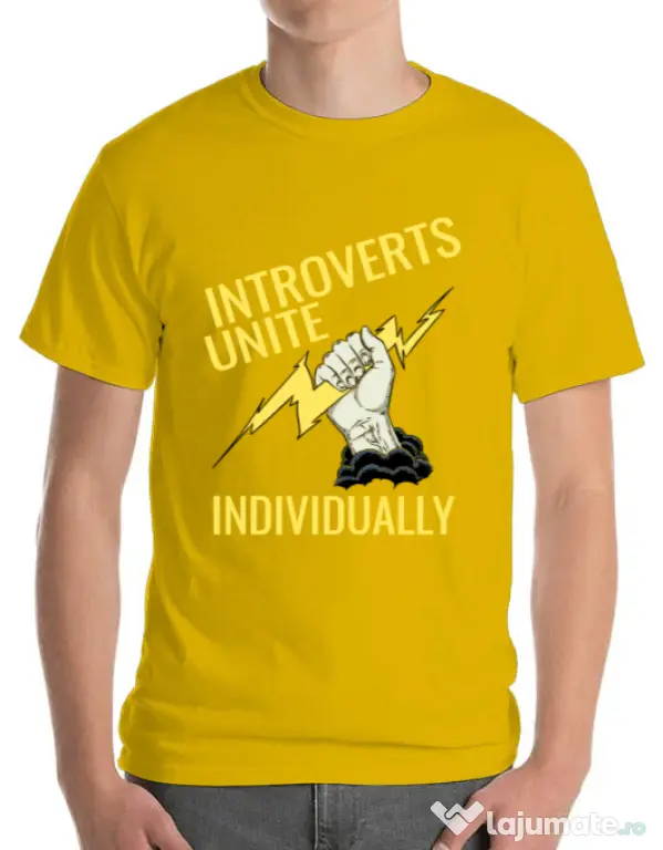 Tricou ADLER barbat Introverts unite Galben