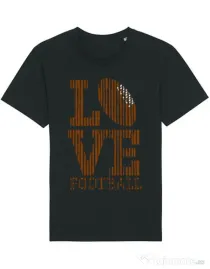 Tricou STANLEY STELLA barbat Love football Negru