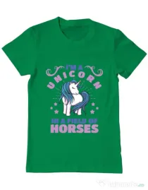 Tricou ADLER barbat Just a unicorn Verde mediu