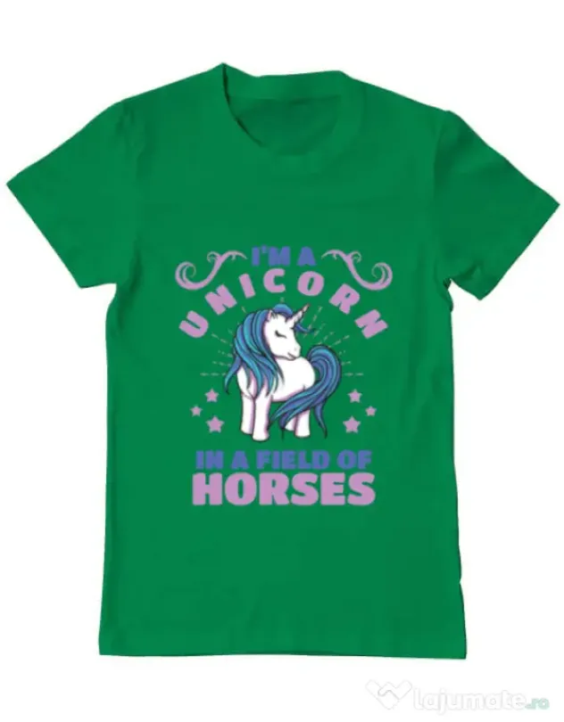 Tricou ADLER barbat Just a unicorn Verde mediu