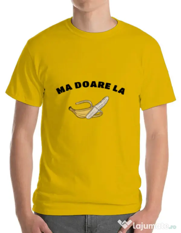 Tricou ADLER barbat Ma doare Galben