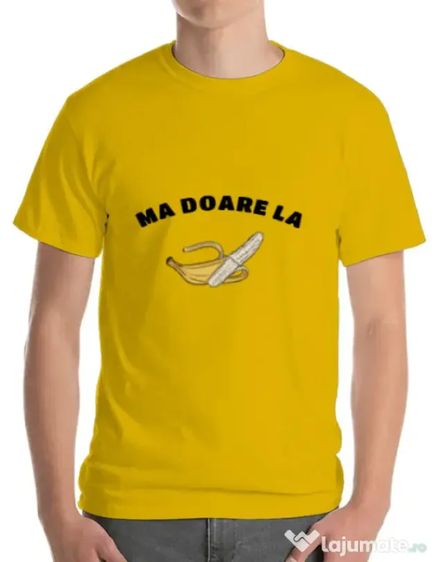 Tricou ADLER barbat Ma doare Galben