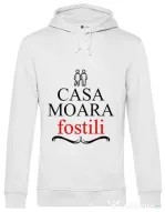Hoodie barbat cu gluga Casa moara fostili Alb