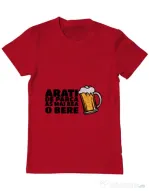 Tricou ADLER barbat As mai bea o bere Rosu