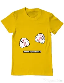 Tricou ADLER barbat Wanna fight about it Galben