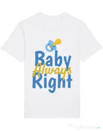 Tricou STANLEY STELLA barbat Baby always right Alb