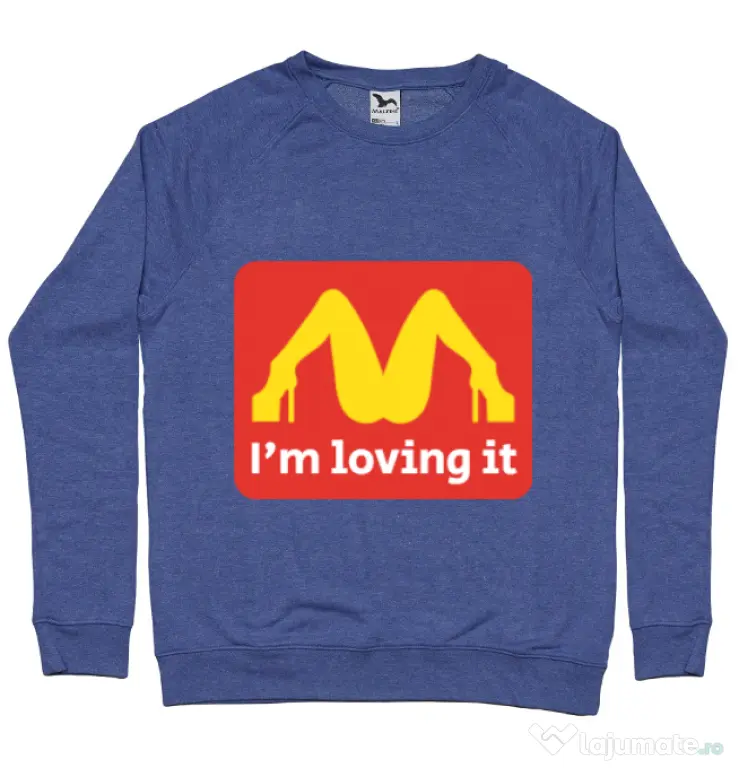 Bluza ADLER barbat I'm loving it Albastru melanj