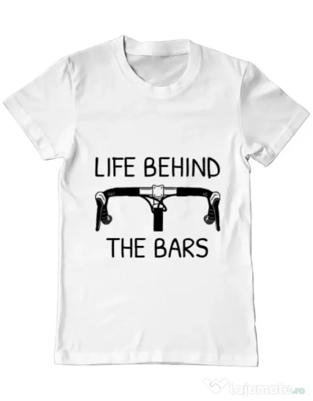 Tricou ADLER barbat Life behind the bars Alb