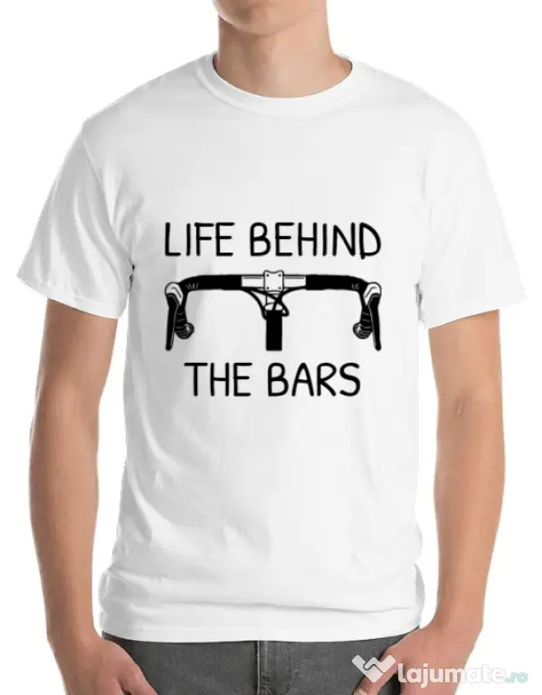 Tricou ADLER barbat Life behind the bars Alb