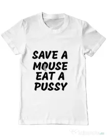 Tricou ADLER barbat Save a mouse Alb