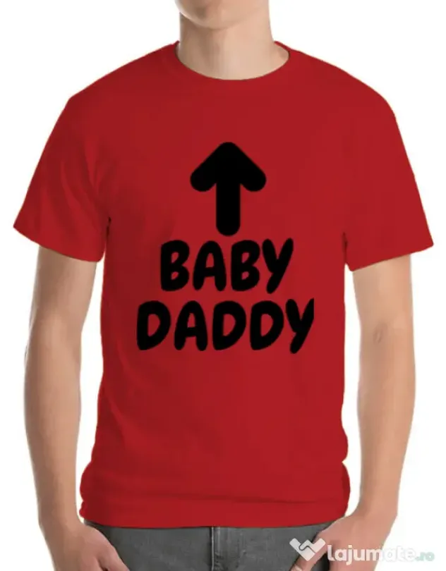 Tricou ADLER barbat Baby daddy Rosu