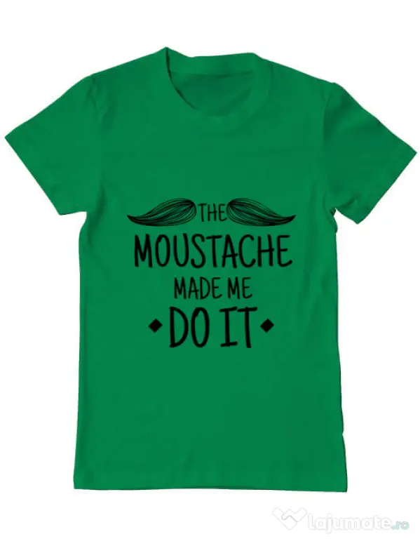 Tricou ADLER barbat The moustache Verde mediu
