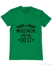Tricou ADLER barbat The moustache Verde mediu