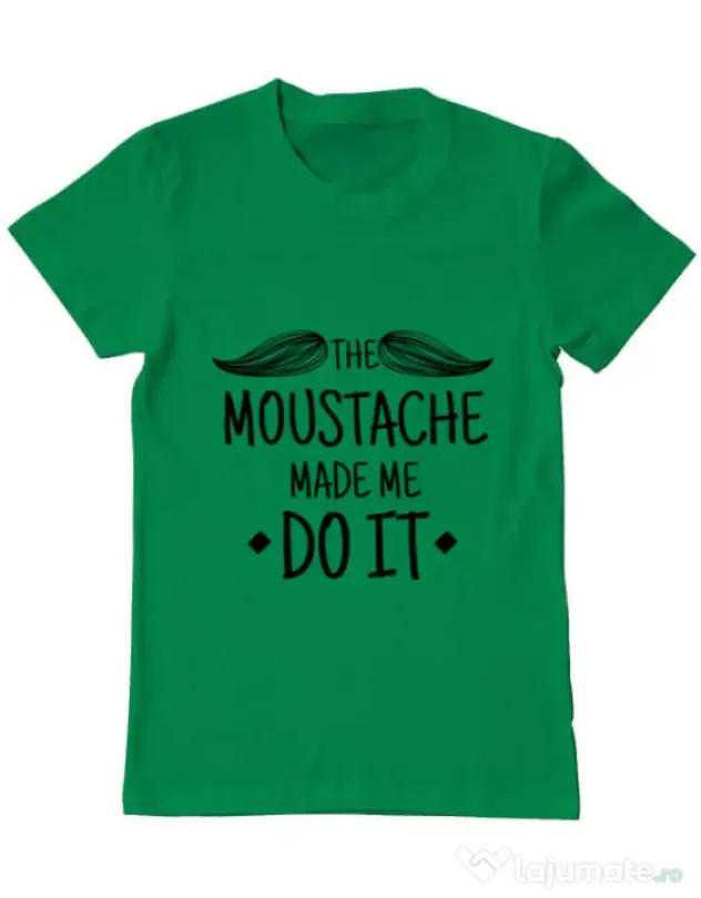 Tricou ADLER barbat The moustache Verde mediu