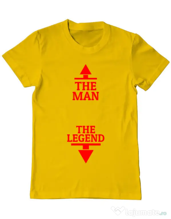 Tricou ADLER barbat The man the legend Galben