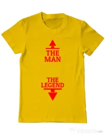 Tricou ADLER barbat The man the legend Galben