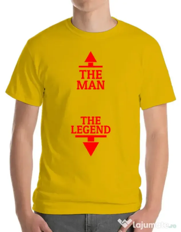 Tricou ADLER barbat The man the legend Galben