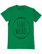 Tricou ADLER barbat Stay weird Verde mediu