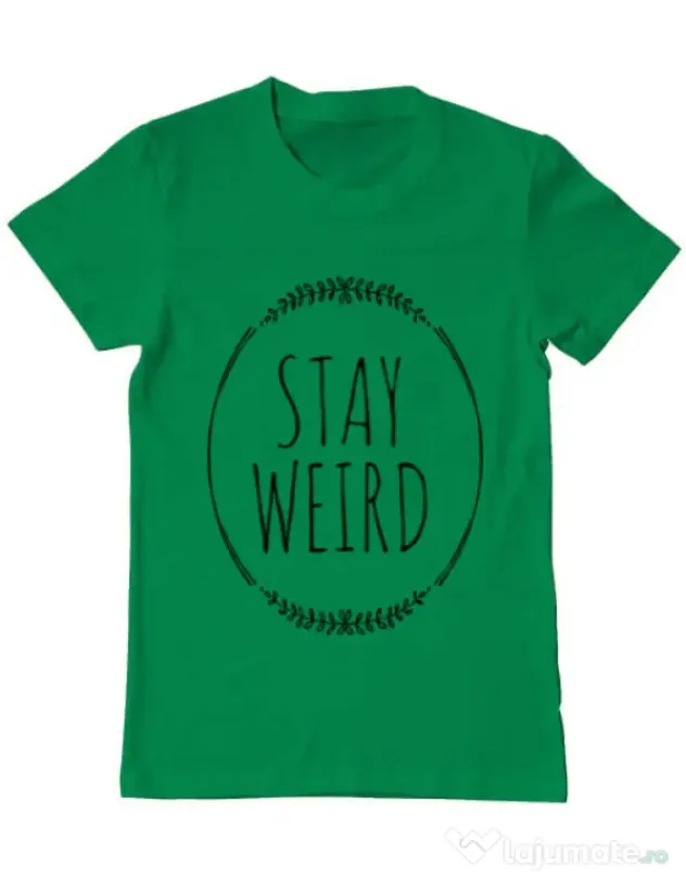 Tricou ADLER barbat Stay weird Verde mediu