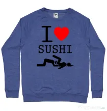 Bluza ADLER barbat I love sushi Albastru melanj