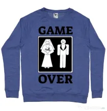 Bluza ADLER barbat Game over Albastru melanj