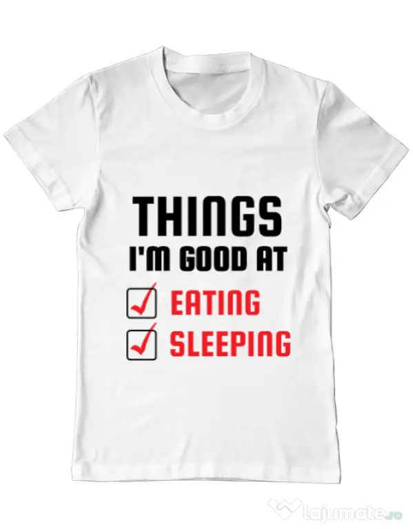 Tricou ADLER barbat Things I am good at Alb