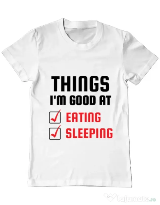 Tricou ADLER barbat Things I am good at Alb