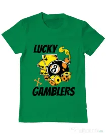 Tricou ADLER barbat Lucky gamblers Verde mediu