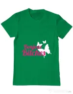 Tricou ADLER barbat Bonjour bitches Verde mediu