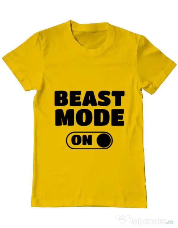 Tricou ADLER barbat Beast mode Galben