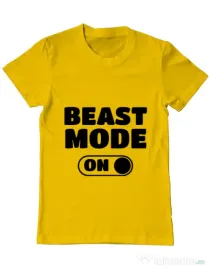 Tricou ADLER barbat Beast mode Galben