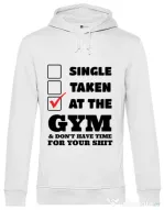 Hoodie barbat cu gluga At the gym Alb